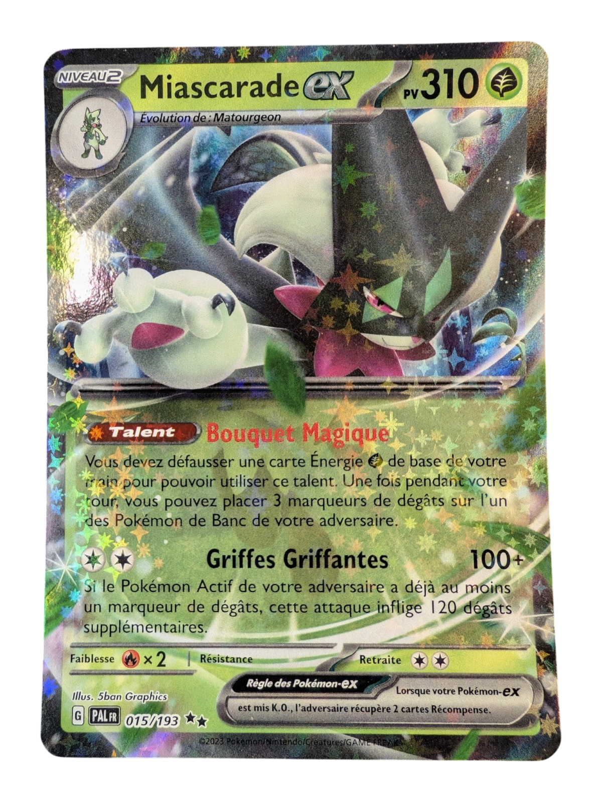 Pokemon Miascarade Ex 015/193 - Double Rare -FR NM
