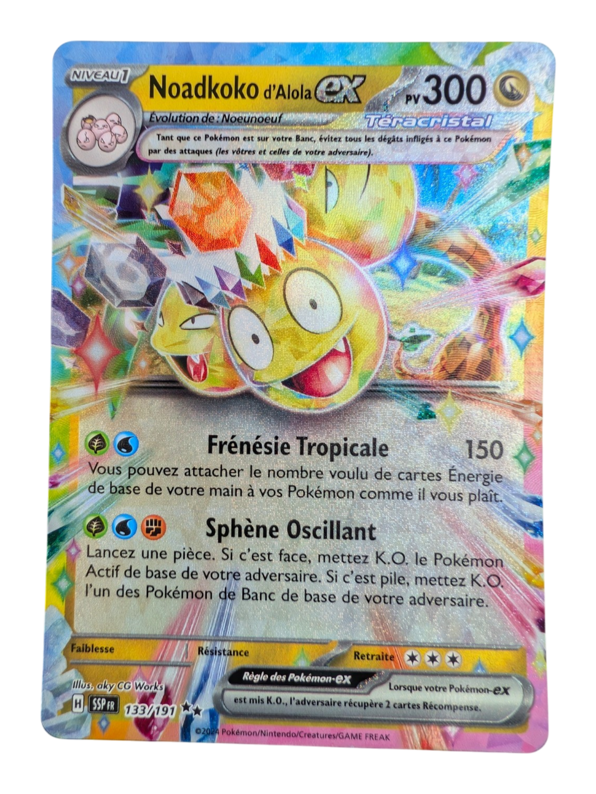 Pokemon Noadkoko d'Alola ex 133/191  -double Rare -FR NM