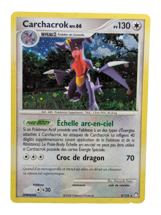 Pokemon Carchacrok 9/123  009/123  Diamant & Perle - Holo - FR Good