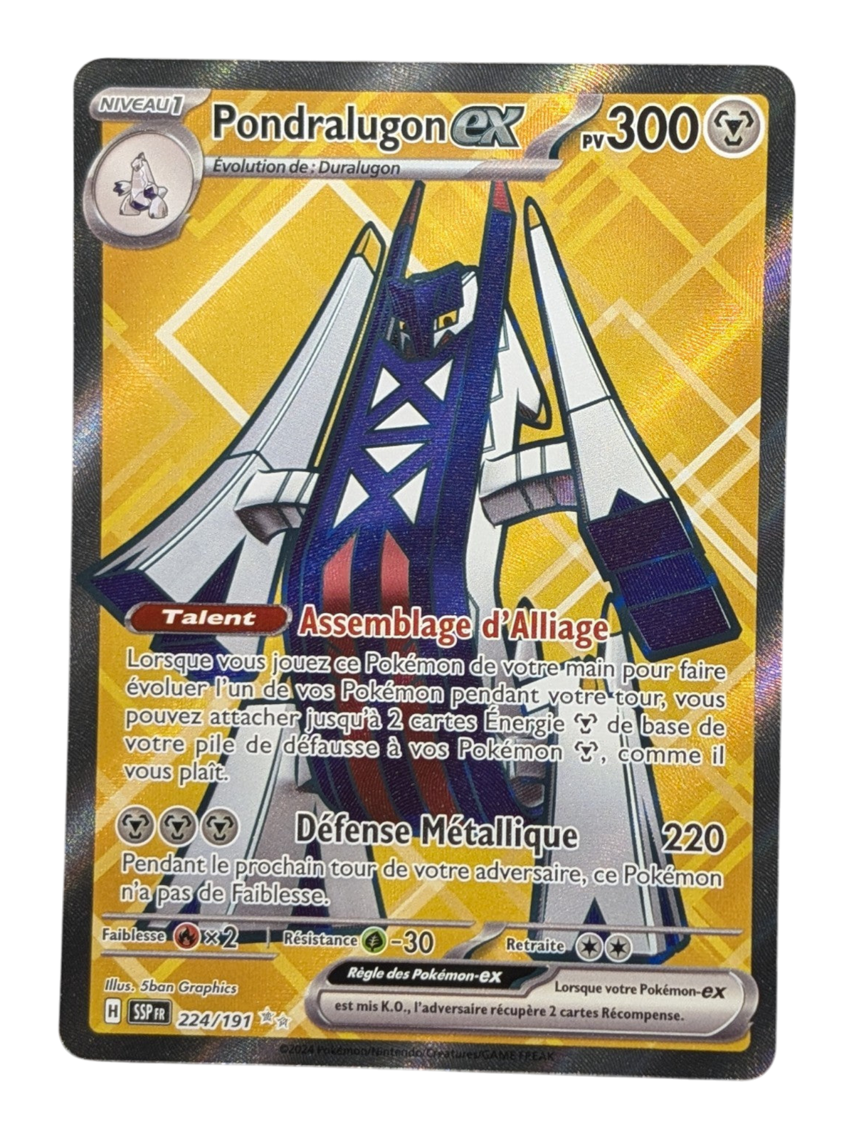Pokemon Pondralugon ex 224/191  - Ultra Rare  - FR NM