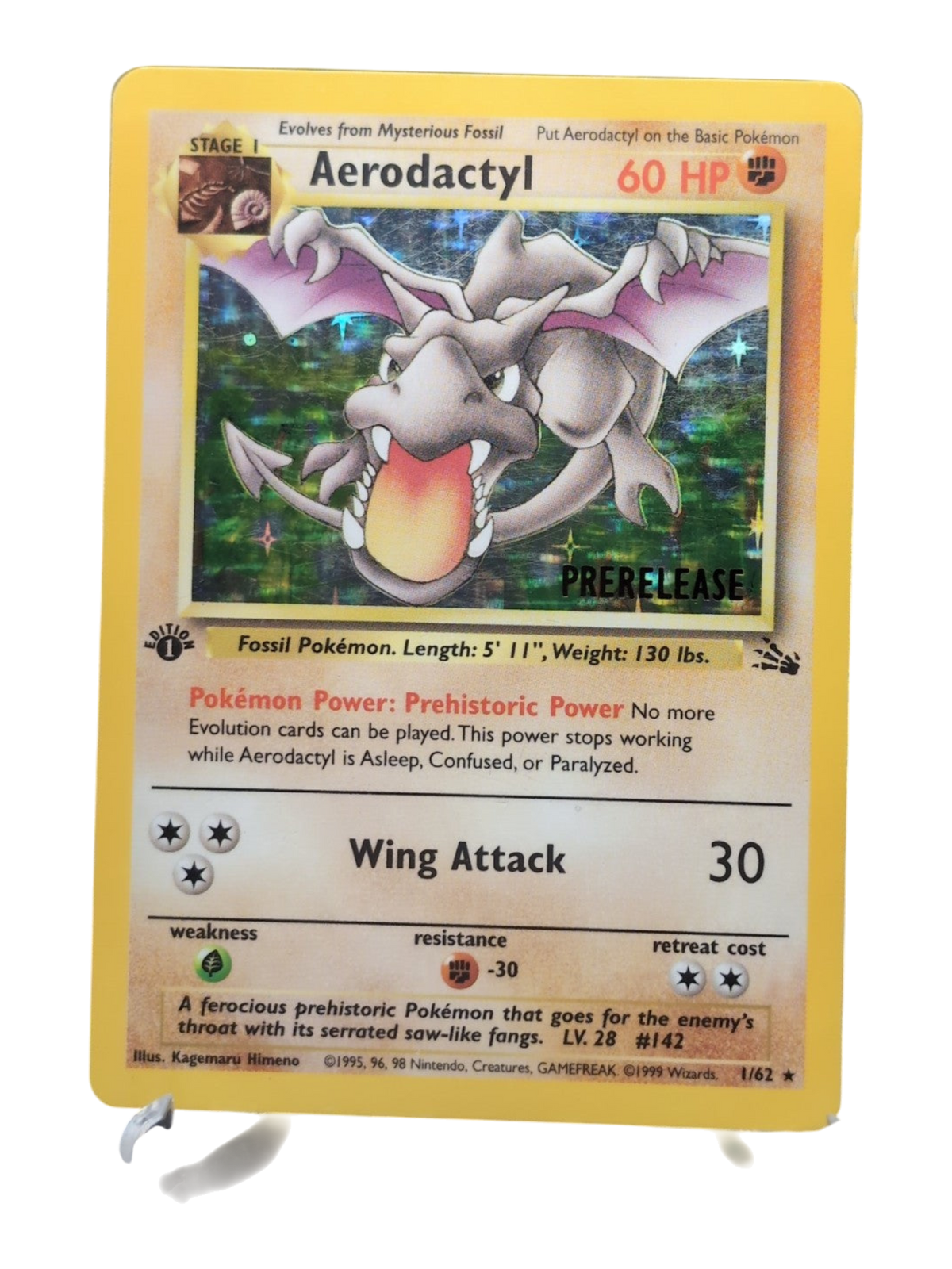 Ptera  Aerodactyl  1/62  001/062 HOLO PRERELEASE Fossile EDITION 1 Wizards -EN