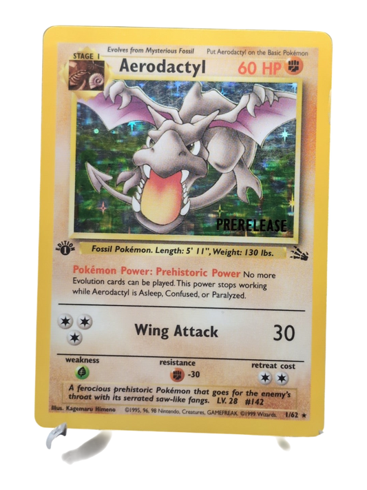 Ptera  Aerodactyl  1/62  001/062 HOLO PRERELEASE Fossile EDITION 1 Wizards -EN