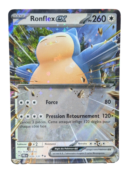Pokemon Ronflex Ex 076/131 -Double Rare -FR NM