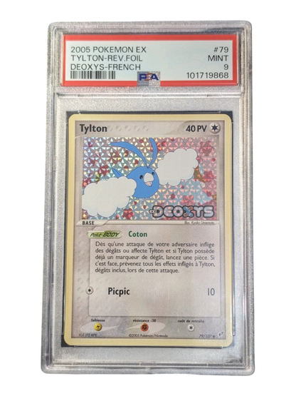 Carte gradee Pokemon Tylton 079/107 Ex Deoxys -reverse Stamp - psa 9 pop 9